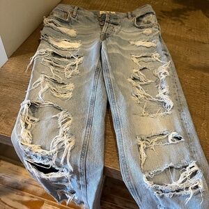 Free People Distressed Jeans Size 24